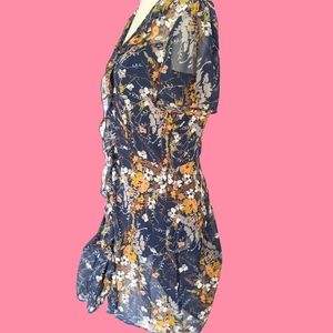 XHILARATION ruffle floral chiffon dress